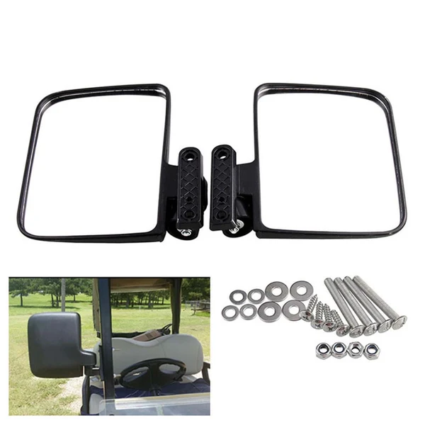 User-Friendly Maxbell 1 Pair Folding Side View Mirrors Clear Vision for Golf Cart Part Outstanding