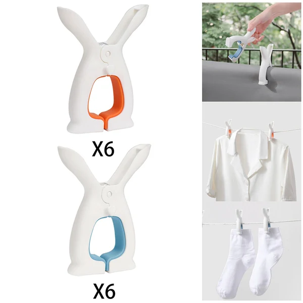 Exclusive Maxbell 6 Pieces Plastic Beach Towel Clips Chair Clips Towel Holder for Pool Chairs L White Orange Environmentally Friendly