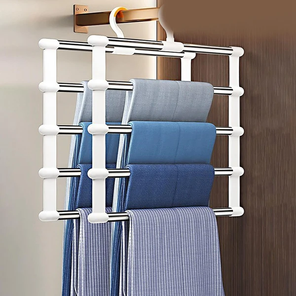 Original Design Maxbell Pants Trouser Hangers Closet Storage Organizer 4 layers Stainless Detailed