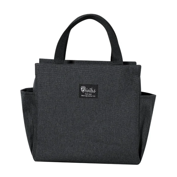 Trusted Maxbell Oxford Cloth Lunch Bag Picnic Food Bag for Home Office Travel Black High-Performance