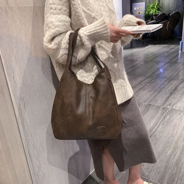 Stylish Maxbell Fashion Hand Bag Tote Purse Satchel Women Girl Travel PU Shoulder Bag Coffee High-Performance