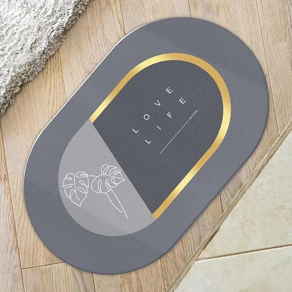 Fine Crafted Maxbell 60x40cm Shower Rug Carpet Rubber Backed Quick Dry Soft for Entrance Kitchen love life High-Performance