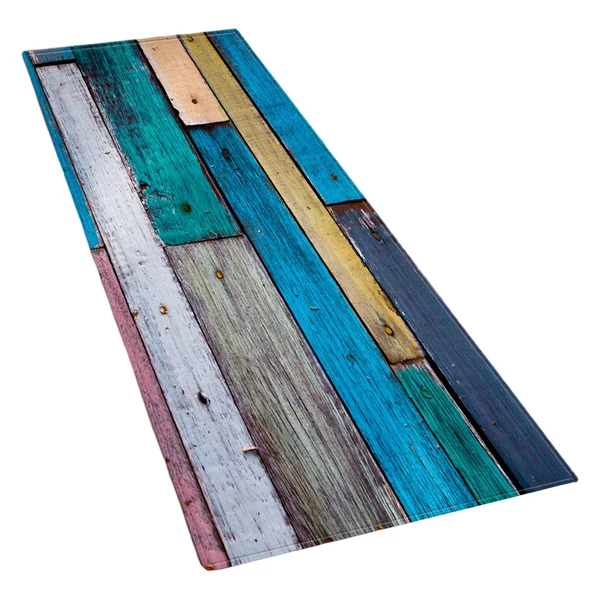Top-Quality Maxbell Area Rug Door Mats Durable Polyester Non Slip Wood Planks Style for Bedroom Morandi Color Convenient