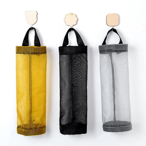 Comfortable Maxbell Grocery Bag Holder Storage Pouch Plastic Bag Dispenser for Kitchen Gray High-Quality