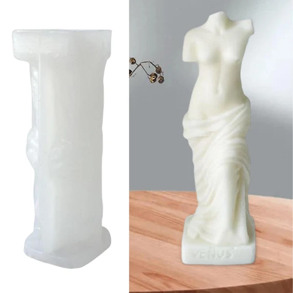 High-Grade Maxbell 3D Goddess Candle Mold Silicone Mould DIY Epoxy Resin Casting for Jewelry Stylish