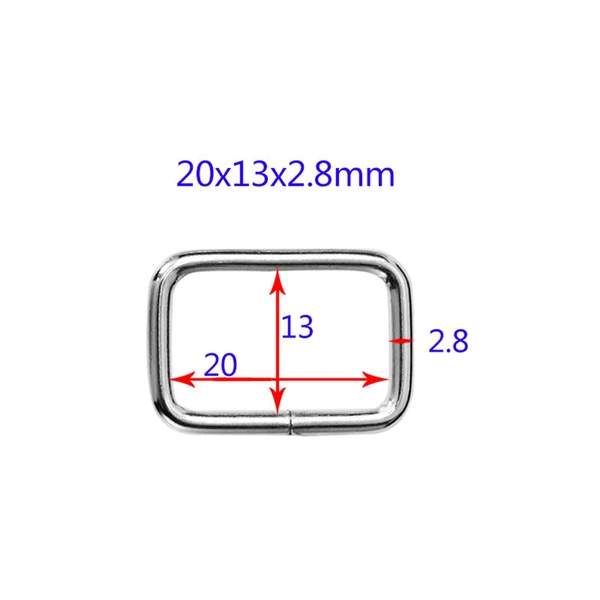 Practical Maxbell Metal Leather Hand Bag Purse Strap Belt Webbing Rectangle Rings Buckles Fashionable