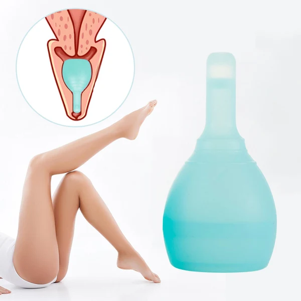 Next-Generation Maxbell Female Silicone Menstrual Cup Breathable Travel Reusable Collector L Blue Trusted