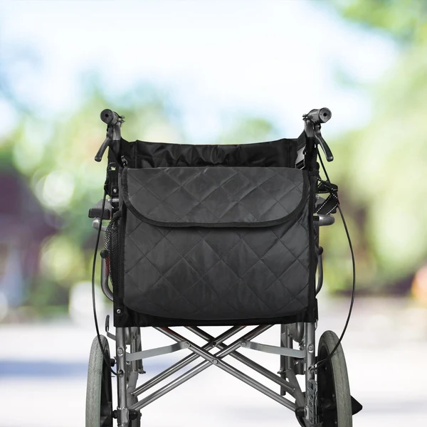 Effective Maxbell Wheelchair Bag Storage Pouch Tote for Travel Rollator Seniors Black Original Design