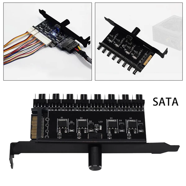User-Friendly Maxbell PC Cooler Cooling Fan Speed Controller PCI Bracket 12V Easy to Install Solid