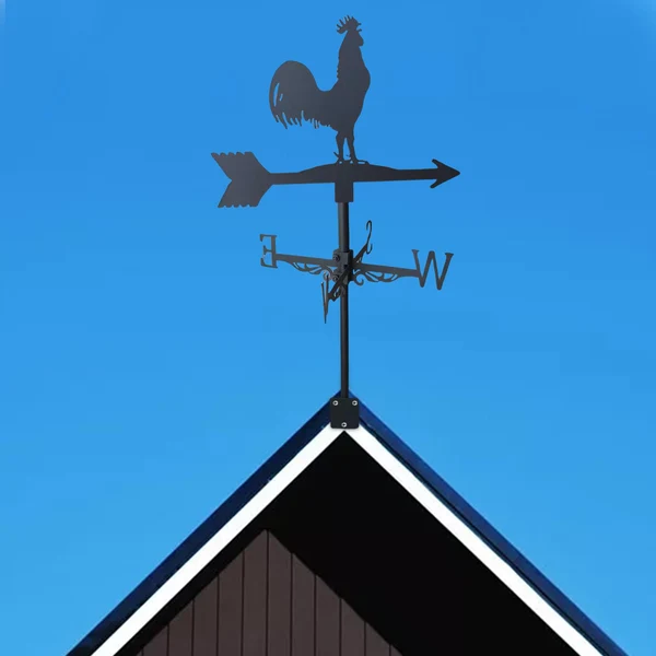 Powerful Maxbell Rooster Weathervane Weather Vane Metal Vintage Style for Yard Garage Barn 2 Style Quality