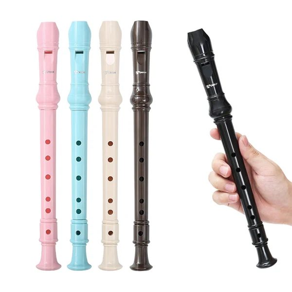 Crafted Maxbell German Style Soprano Recorder Musical Instrument Gifts Brown 6 Hole Consistent