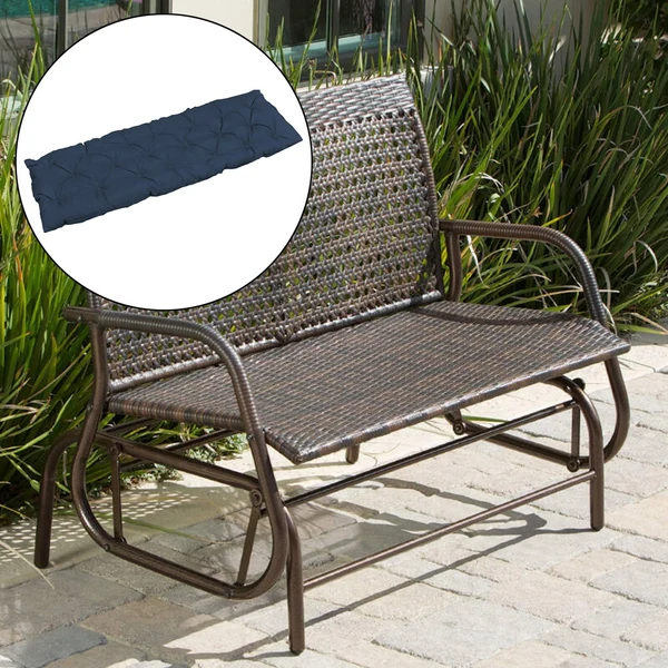 Certified Maxbell Bench Swing Chair Cushion Seat Pad Garden Furniture Indoor Outdoor Decorate Navy 120x50cm Pure