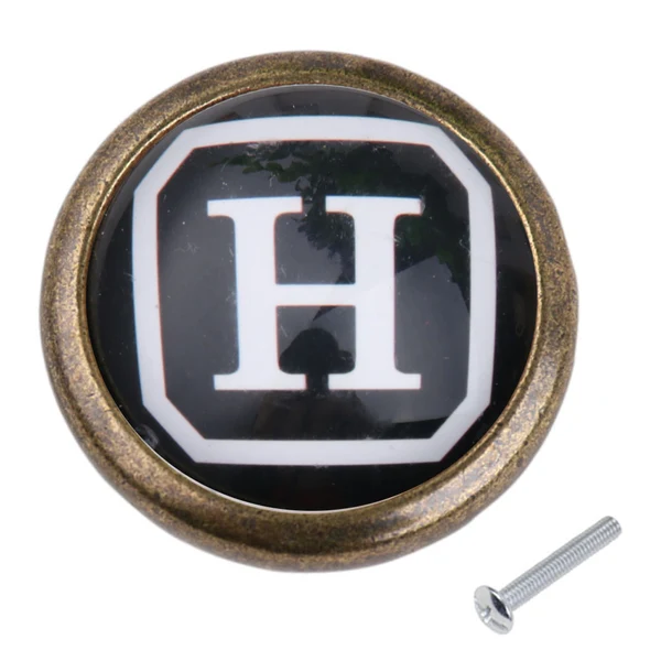 Effective Maxbell Maxbell Vintage Knob Cabinet Door Drawer Closet Dresser Handle Pull 35mm Letter H Exceptional