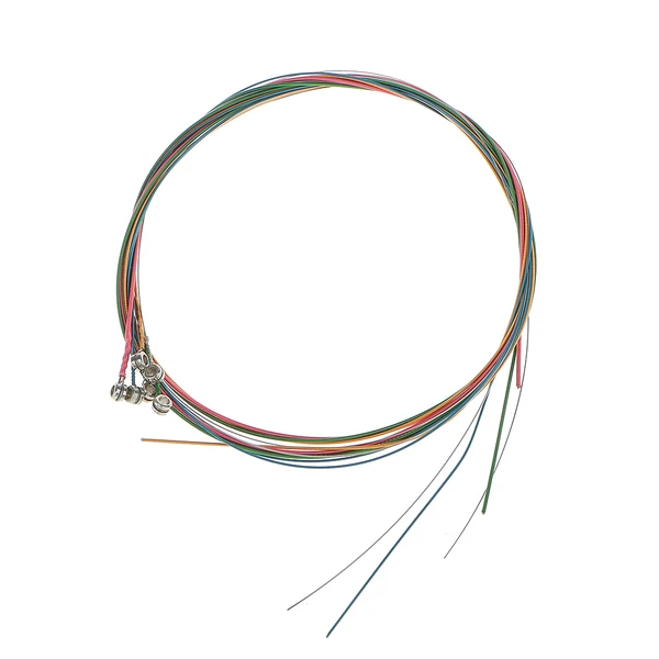 Easy-to-Use Maxbell Acoustic Guitars Multicolored Stainless Steel E B G D A E Strings 6pcs Set Enhanced