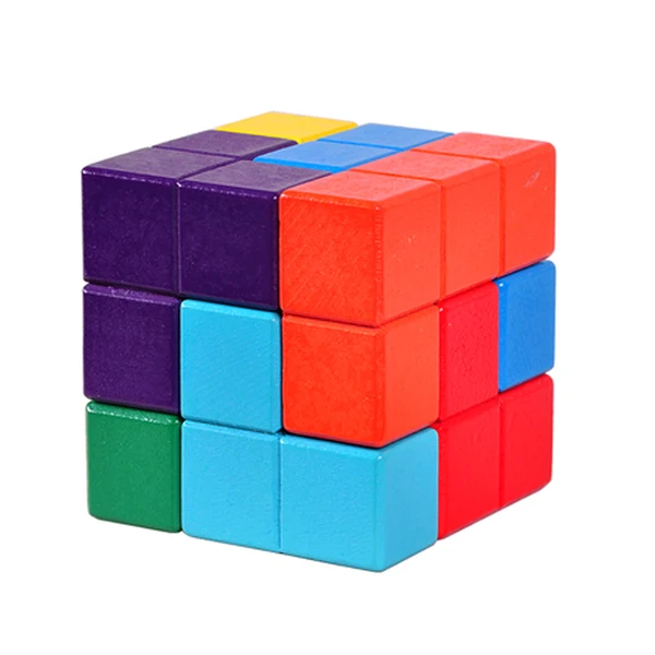 Practical Maxbell Classic Six Sided Wooden Cube Kongming Lock Kids Adult Recreational Toy Gift Advanced