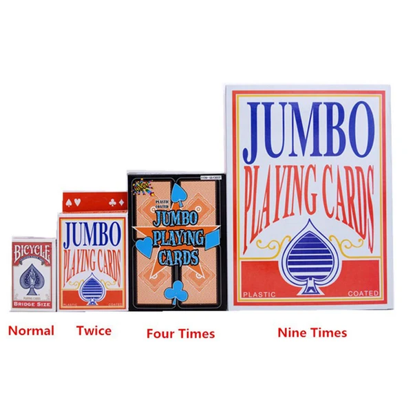 Long-Lasting Maxbell Deck of Giant Jumbo Playing Cards Poker Outdoor Garden Party BBQ Game 13cm Environmentally Friendly