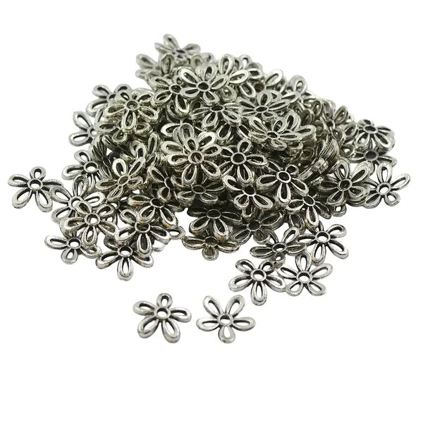Recyclable Maxbell Whole 100Pcs Tibetan Silver Filigree Daisy Bead Cap Spacers Jewelry DIY Findings Next-Generation