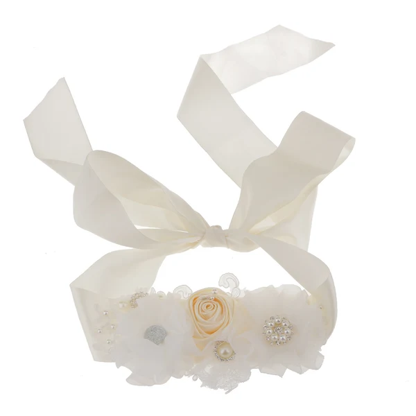 Excellent Maxbell Wedding Bridal Dress Belt Diamante Rhinestone Pearl Flower Sash Belt Decoration Fast