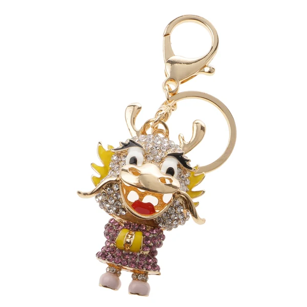 Contemporary Maxbell Cute Dragon Charm Pendant Crystal Purse Bag Car Key Ring Keychain Keyring Purple Certified