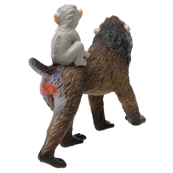 Smooth Maxbell istic Mandrill Female With Baby Monkey Animal Model Figurine Kids Toy Specialty
