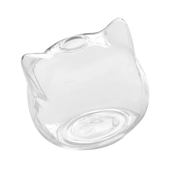 Minimalist Lovely Cat Shaped Clear Glass Flower Hydroponic Diaplay Vases Terrarium Container Living Room Decor Traditional