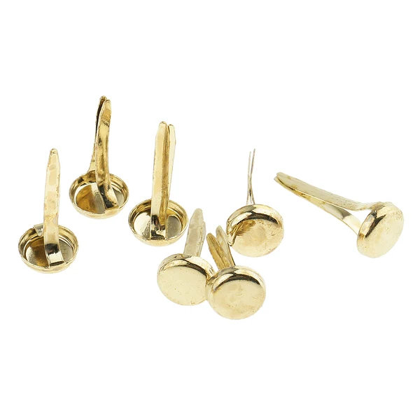 Innovative Maxbell 200 Pieces Mini Gold Metal Brads Paper Fastener for Scrapbooking Cardmaking Paper Craft DIY 8mm Refined