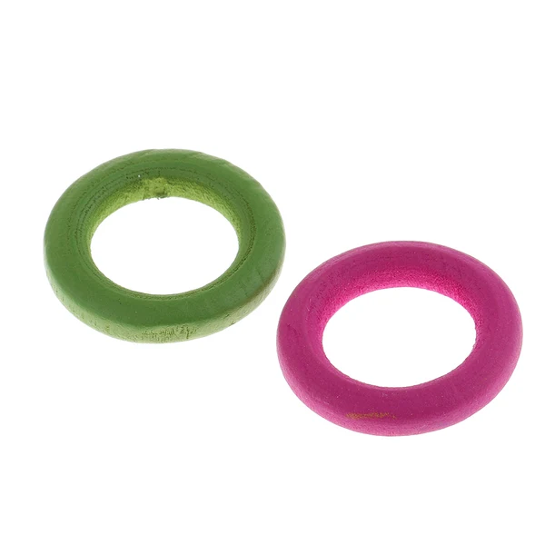 Official Maxbell 100Pieces Mixed Color Circle Wood Loop Wooden Rings Embellishments for Scrapbooking Decoration Crafts 20mm Effective