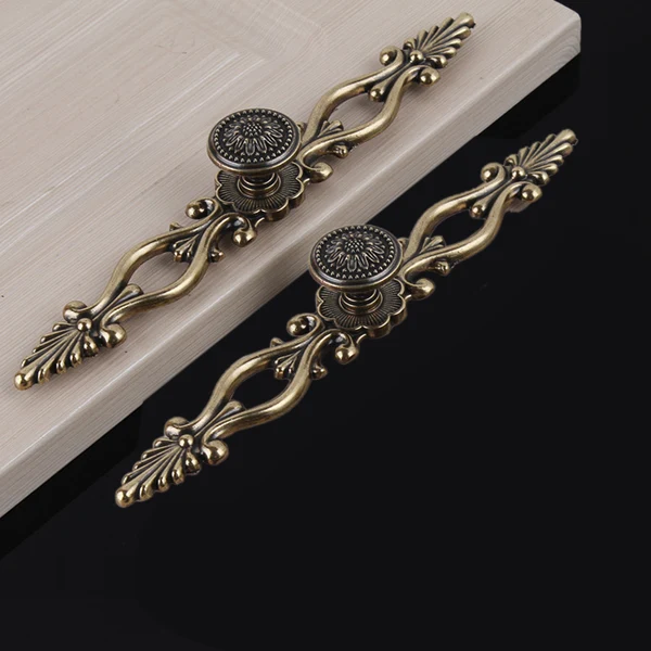 Efficient Maxbell Traditional Antique Brass Cupboard Cabinet Drawer Door Pull Handle 175mm High-Grade
