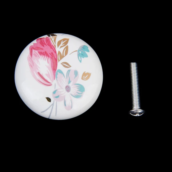 Next-Generation Maxbell 1 x Pastoral Tulip Ceramic Cabinet Wardrobe Cupboard Knob Pull Handle Prestigious