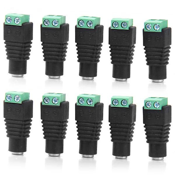 Original Maxbell 10 x DC Power Female Cable Adaptor Plug Jack Wire Connector for CCTV Camera Organic