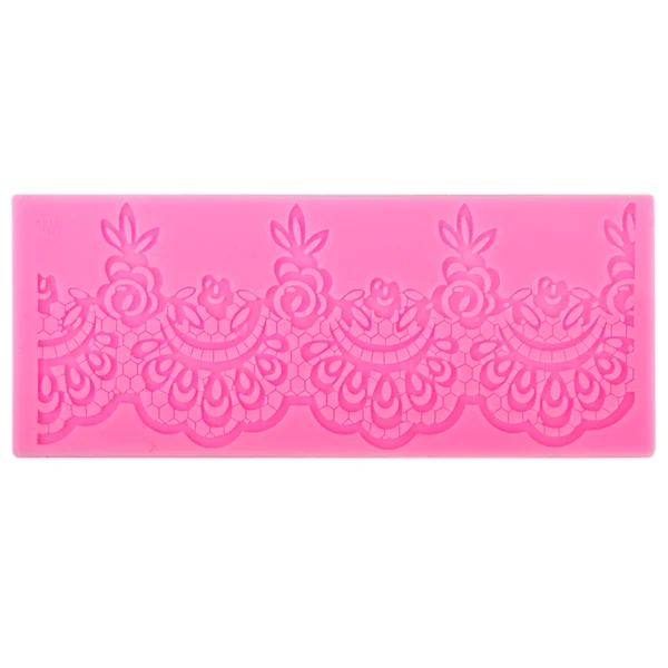 Original Design Maxbell Silicone Fondant Cake Lace Sugar Craft Mat Cake Texture Decorating Mold Pink Pure