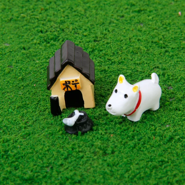 Original Design Maxbell 3pcs Miniature Dollhouse Bonsai Craft Garden Resin Landscape DIY Dog Decor High-Performance