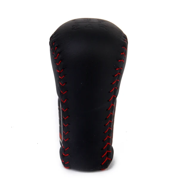 Genuine Maxbell Gear Knob Shift Leather Stitching for Toyota Black Red Carefully Designed