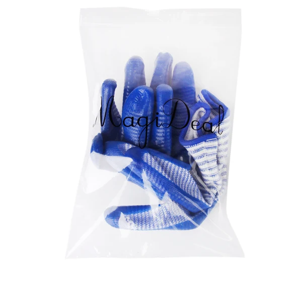 Quality Maxbell Protective Gloves Bite-proof for Hamster Bite - Blue Zebra-stripe Refined