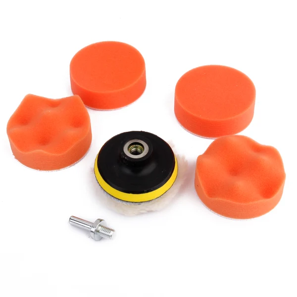 Contemporary Maxbell 7pcs 3 inch Drill Thread Sucker Wool Cleaning Polishing Sponge Buffing Pad Premium Material