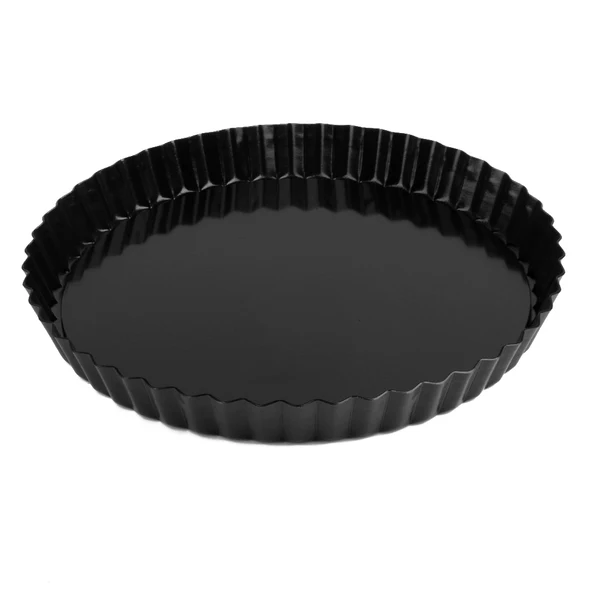 Convenient Maxbell Aluminum Alloy Round Tart Pie Tin Removable Bottom Pan Mould 8 Inch Black Pure