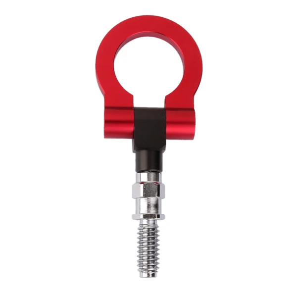 Flexible Maxbell EU Aluminum Anodized Front or Rear Racing Screw-on Tow Hook Trailer Red Authentic