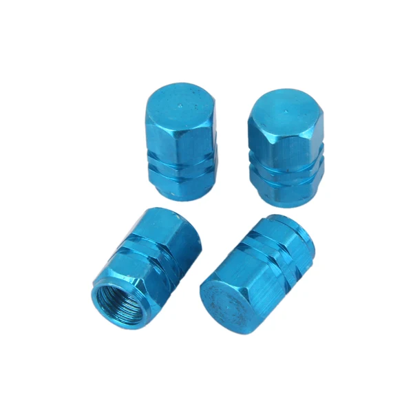Premium Maxbell 4x Aluminum Tire Wheel Rims Stem Air Valve Caps Tyre Cover Car Truck Blue Fast