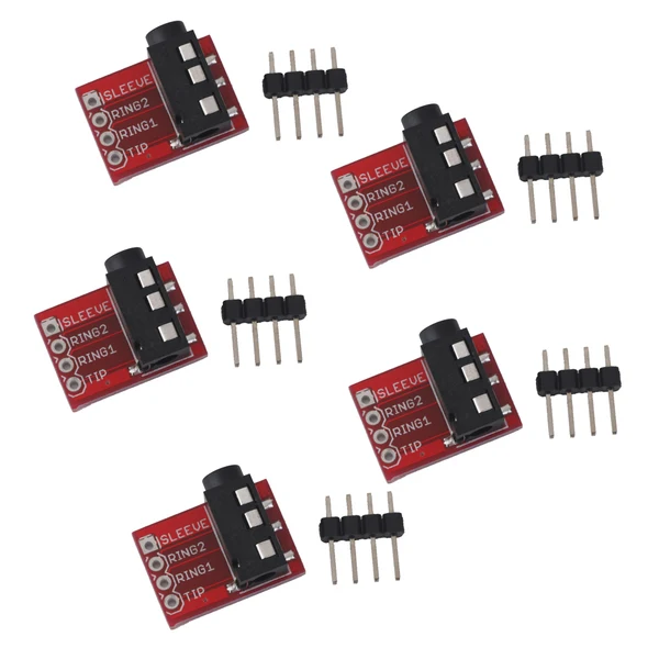 Soft Maxbell 5x TRRS 3.5mm Jack Breakout Board Headset Stereo Socket Extension Module Top-Quality
