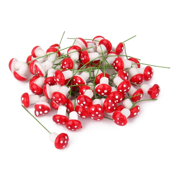 Elite Maxbell 100pcs Miniature Dollhouse Fairy Garden Landscape Foam Mushroom - Red Fine