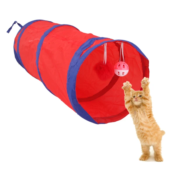 Solid Maxbell Pop Up Cat Dog Pet Rabbit Puppy Play Tunnel Exercise Activity Toy Red Artisan