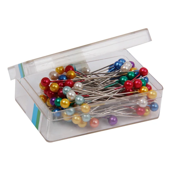 Flexible Maxbell 80 Colorful Pearl Head Dressmaking Sewing Pins Wedding Florists Tailor Craft Pure