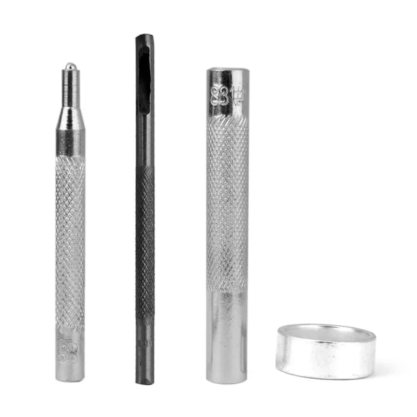 Eco-Friendly Maxbell Steel Snap Button Fastener Die Punch Tools 15-17mm Set of 4pcs Silver Original Design