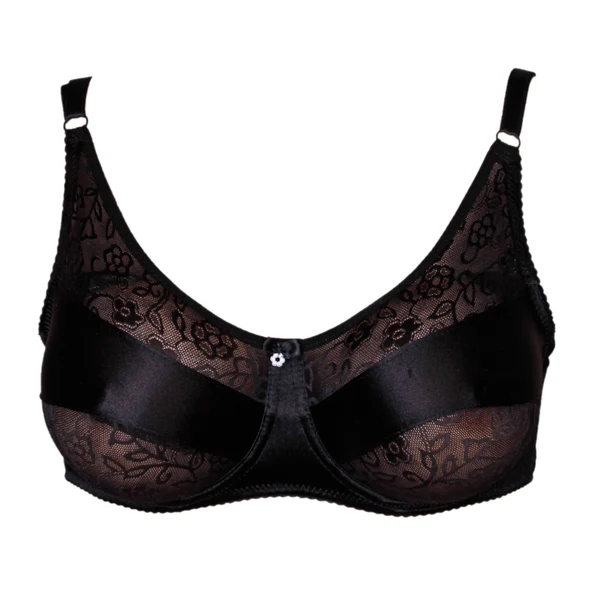 Classic Maxbell Special Pocket Bra for Silicone Breast Form False Boobs Mastectomy 36 Black Elite