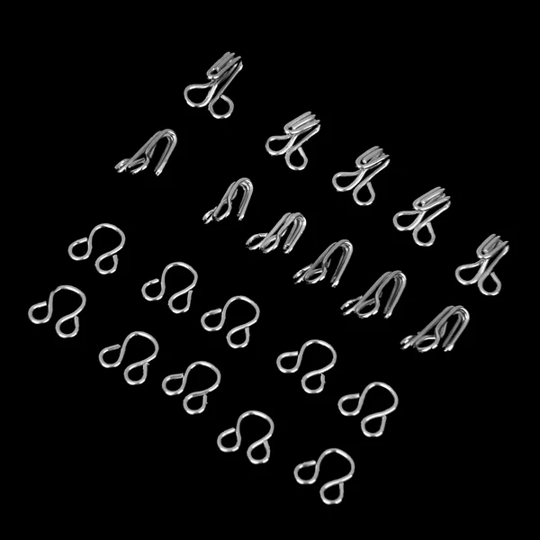 Convenient Maxbell Bra Hooks and Eyes Clothing Sewing 8mm 10mm Pack of 36 Sets Silver Certified