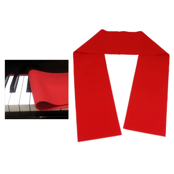 Luxury Maxbell Wool Piano Key Cover Keyboard Cover Red Long-Lasting