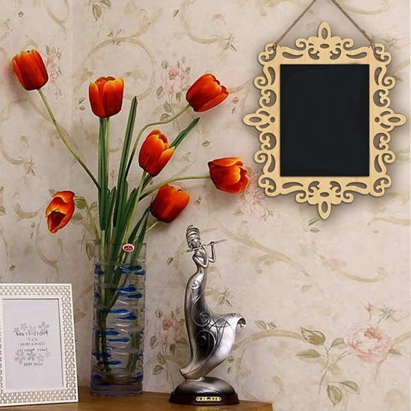 Top-Quality Maxbell Rectangle Wooden Hanging Blackboard Chalkboard W Rope Wedding Home Decor Detailed
