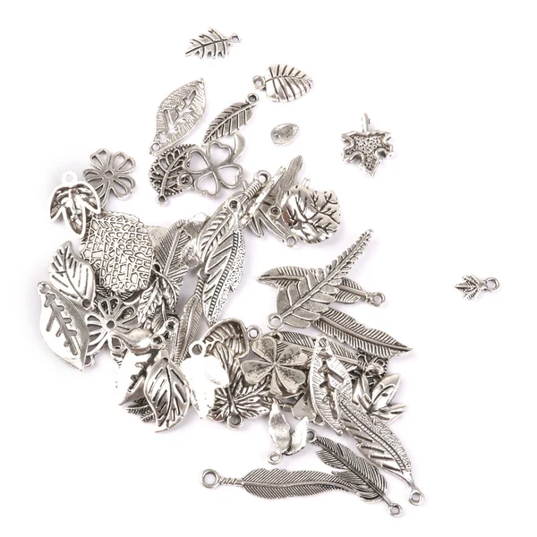 Clean Maxbell 50pcs Tibetan Silver Leaves Charms Pendant Beads Jewellery Making Contemporary