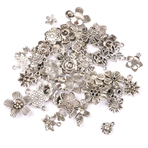 High-Quality Maxbell 50pcs Tibetan Silver Flowers Charms Pendant Beads Jewellery Making Enhanced