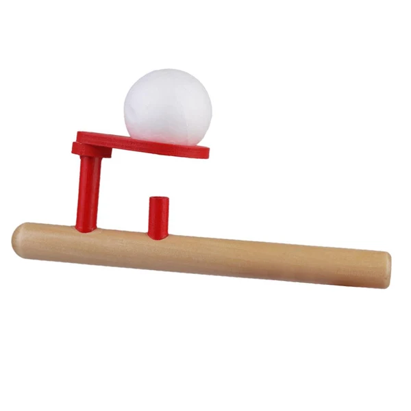 Contemporary Classic Wooden Games Floating Ball Blow Pipe Balls Blowing Toys Authentic
